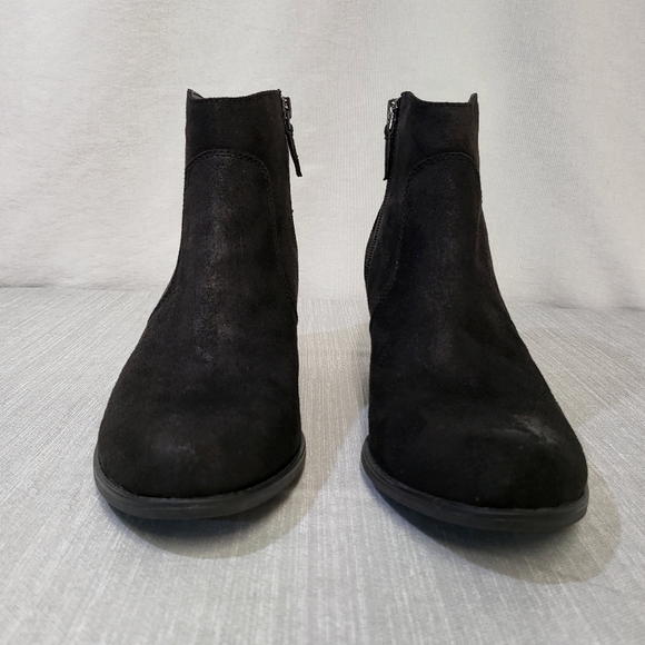 Franco Sarto Shoes‎ Womens 10M Black Booties Ankle Boots Huette Block Heel - Picture 6 of 11